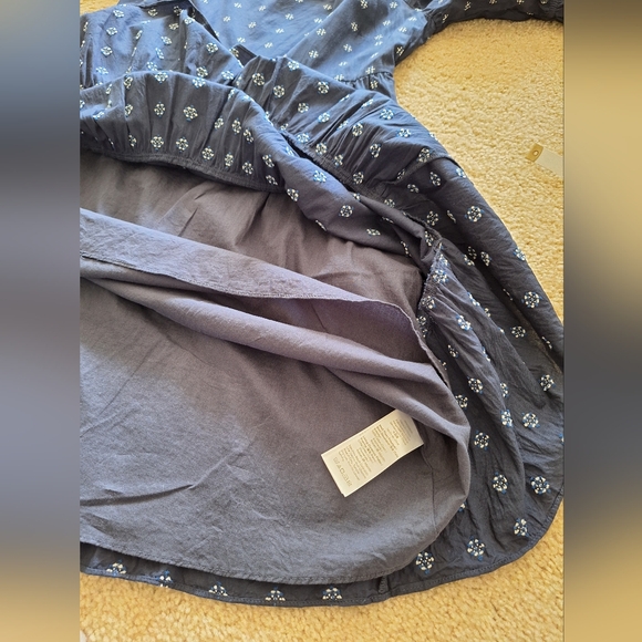 Madewell Square-Neck Puff Sleeve Babydoll Dress Woman Size 4 - Picture 14 of 16